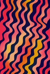 Geometric shaped moire illusory seamless pattern Generative AI