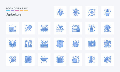 25 Agriculture Blue icon pack