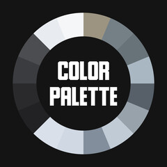 Color wheel combinations. Universal color palette. Vector illustration