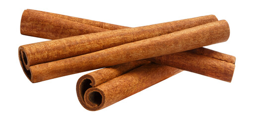 Cinnamon sticks, isolated on white background