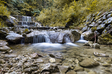 Fototapeta premium Bavarian waterfall in autumn