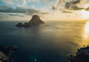 sunset over the sea in ibiza