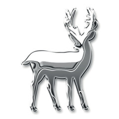 chrome silver metallic effect deer