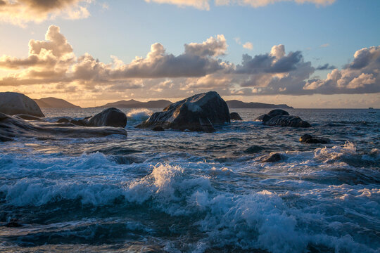 Famous beach 'The Baths' on Virgin Gorda in the Virgin Islands; Virgin Gorda, British Virgin Islands