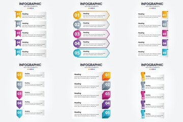 These vector infographics are ideal for advertising in a brochure. flyer. or magazine.