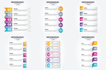 These vector infographics are ideal for advertising in a brochure. flyer. or magazine.