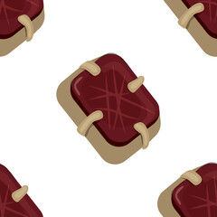 Seamless pattern of rings. The work of a jeweler. Jewelry with precious stones. Treasure. Exclusive rings. Vector illustration for games. Intersect.