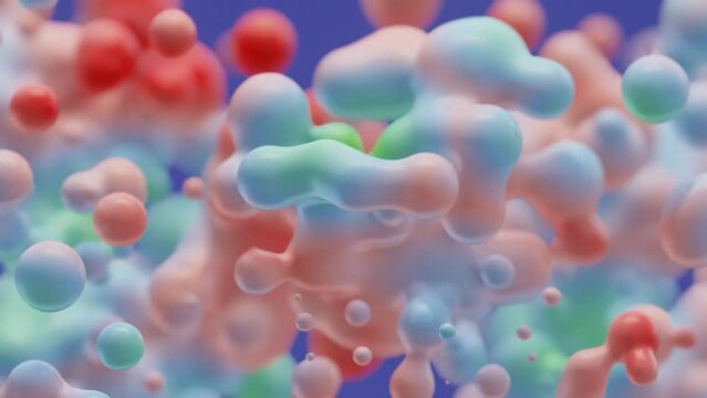 Looped animation of abstract organic shapes
