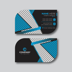 Die-cut business card with rounded corners and leaf shape