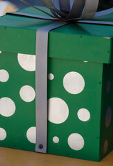 Christmas gift, giant package with bow