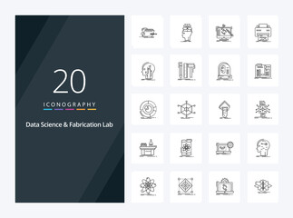 20 Data Science And Fabrication Lab Outline icon for presentation