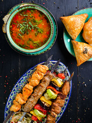 kebab in an oriental restaurant