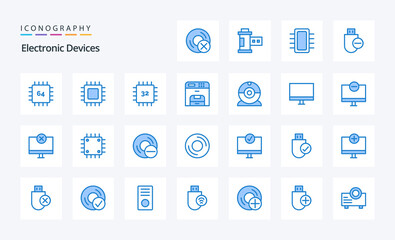 25 Devices Blue icon pack