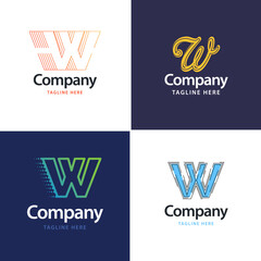 Letter W Big Logo Pack Design Creative Modern logos design for your business