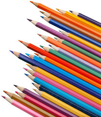 Fototapeta premium Many different colorful pencils collection