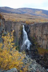 North Clear Creek Falls in Colorado in autumn