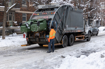 Collecte des matières recyclable pendant l'hiver
