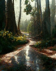 road in the woods