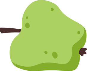 Fresh apple flat icon Balanced nutrition Tasty lunch snack