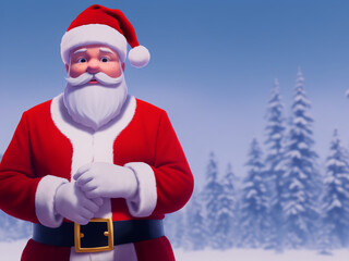 High quality photo of santa claus, unreal engine, 3 d render, highly detailed portrait, christmas, santa claus, christmas atmosphere, generative ai technology