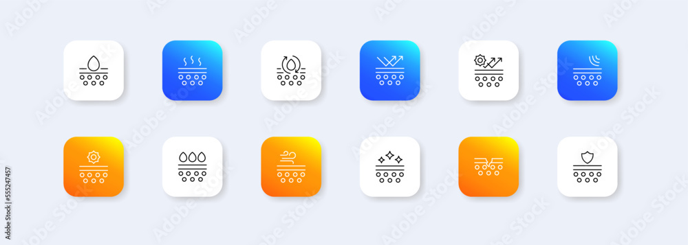 Poster strength. simple symbols for app development and website design. a set of icons in which strength, p