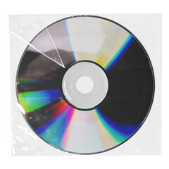 CD DVD disc back media plastic sleeve png isolated on transparent background