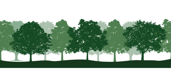 A vector collection of  forest trees