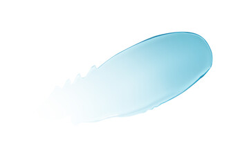 transparent gel of blue color on a white background isolated