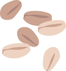 Wheat grain flat icon Cereal grain Agriculture