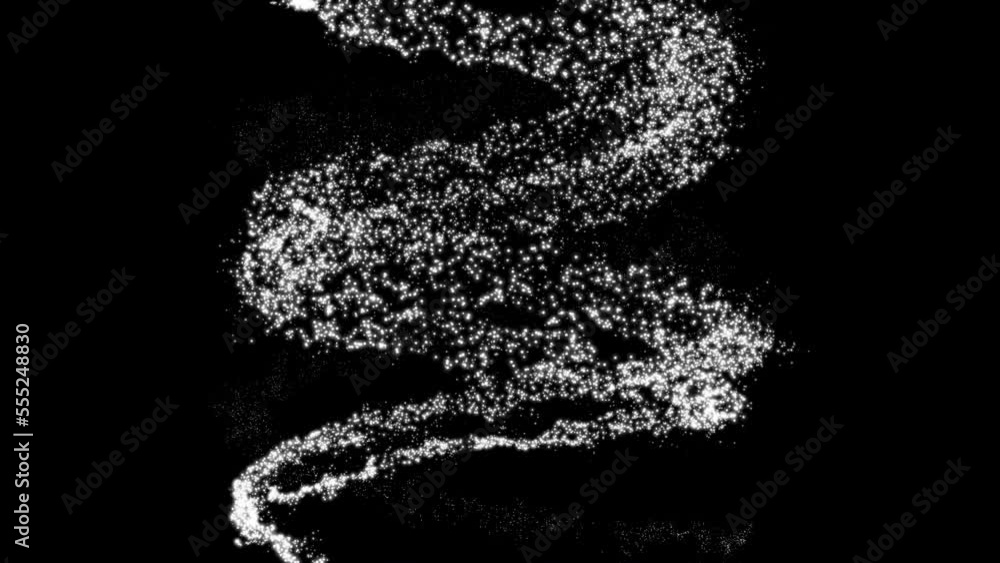 Poster cosmic spiral of thousands of small particles on any background with alpha channel. abstract festive