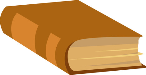 Ancient book in grunge style flat icon Education literature