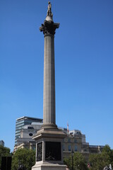 Nelson's Column at Trafalgar square in London, England Great Britain
