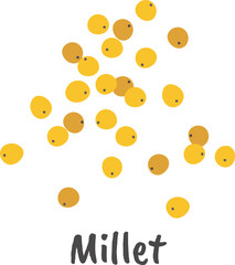 Millet flat icon Cereal plant Agriculture