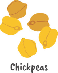 Chickpeas flat icon Grain cultivation Agriculture