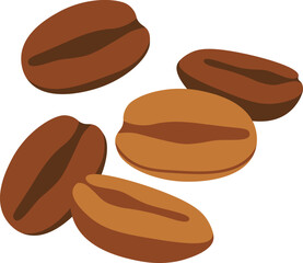 Coffee beans flat icon Tropical grains Plants cultivation