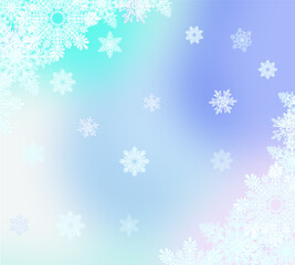 Winter Snowflakes Abstract Graphic Background