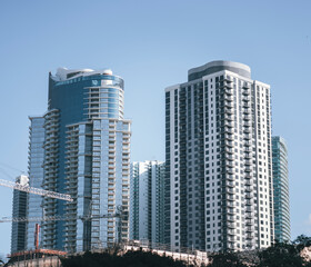 Fototapeta na wymiar skyscrapers in downtown miami usa florida 