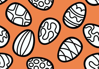 Easter eggs seamless spring pattern for kids clothes print and notebooks and wrapping paper and fabrics