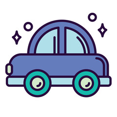 Isolated cute car toy icon Vector illustration