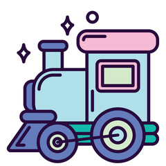 Isolated cute train toy icon Vector illustration