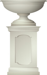 Stone vase in the old classical style