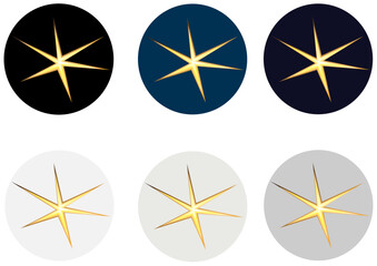 Design concept art of a star on difrent color sky