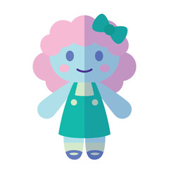 Isolated cute doll toy icon Vector illustration