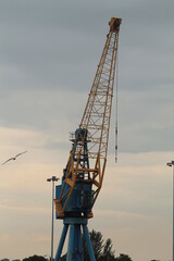 Naklejka premium Crane in port Hull UK