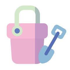 Isolated cute sand bucket toy icon Vector illustration