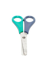Child safety curved tip scissors on a white background
