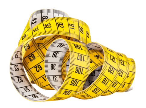 measuring tape on transparent background. png file