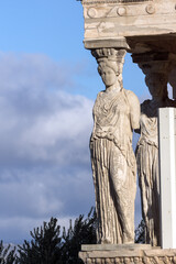 The Porch of the Caryatids at the Acropolis of Athens, Greece