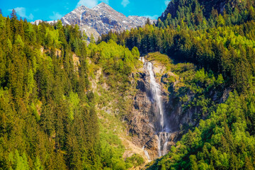 Alpine farm in Green Stubai valley near Innsbruck, Tyrol, Austria