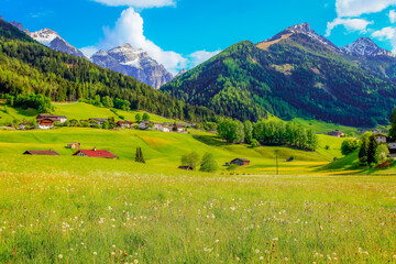 Alpine farm in Green Stubai valley near Innsbruck, Tyrol, Austria